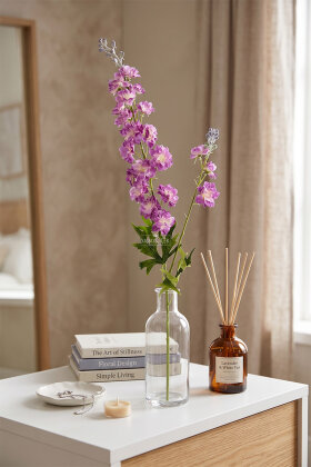 Yapay Lüx Zarif Delphinium Dalı 85 cm Lila - 2