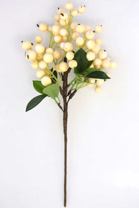 Yapay Köpük Kokina Dalı 35 cm Krem - 1