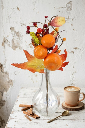 Yapay Meyve Dalı 35 cm Portakal - Yapay Çiçek Deposu