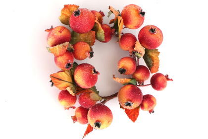 Dekoratif Meyveli Duvar Süsü - Mum Altlığı Çap 16cm Kırmızı - 2