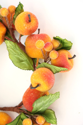 Büyük Boy Dekoratif Meyveli Duvar Süsü - Mum Altlığı Çap 18cm Turuncu - 2