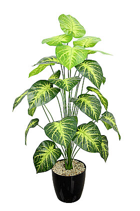 Yapay Ağaç Mini 24 Dallı Difenbahya Ağacı Yeşil 105 cm Yeşil-Sarı - 3