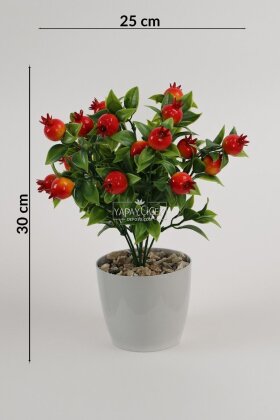 Saksıda Mini Yapay Nar Ağacı 30 cm - 3
