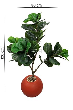 Küre Saksıda Yapay Ağaç Monolith İncir Ağacı 120 cm - 4