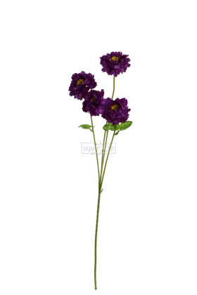 Yapay Çiçek 4 Çiçekli İzlanda Gülü 80 cm Mor - 3