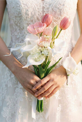 Nazende Premium Gala-Lale Gelin Buketi 2li Set - Yapay Çiçek Deposu