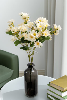 Yapay Çiçek Norveç Papatyası Dalı 65 cm Krem - Yapay Çiçek Deposu