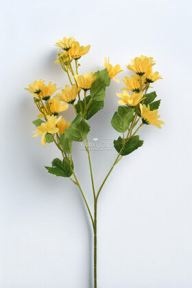 Yapay Çiçek Norveç Papatyası Dalı 65 cm Sarı - 3