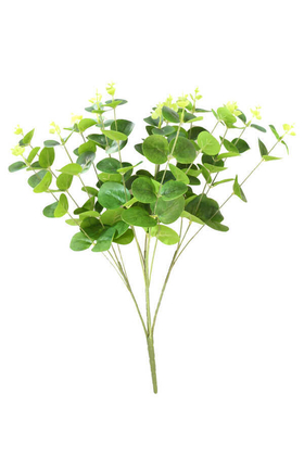 Yapay 16 Dallı Islak Okaliptus Bitkisi 47 cm Canlı Yeşil - Yapay Çiçek Deposu