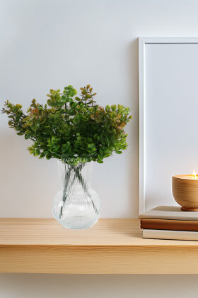 Yapay Okaliptus Bitkisi 38 cm Yeşil - Kahverengi - Yapay Çiçek Deposu