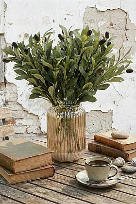 Yapay Olivea Zeytin Dalı Demeti 45 cm - Yapay Çiçek Deposu