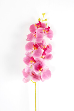 Yapay Dal Baskılı Orkide Çiçeği 88 cm Pembe Çizgili - 1