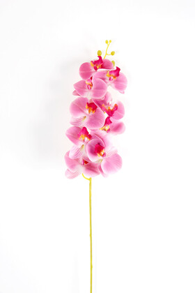 Yapay Dal Baskılı Orkide Çiçeği 88 cm Pembe Çizgili - 3