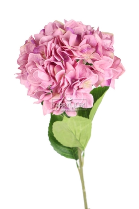 Yapay Lüx Ortanca Dalı 90 cm Pembe-Lila - Yapay Çiçek Deposu
