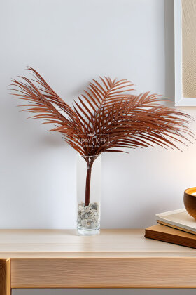 Yapay Çiçek 9lu Palmiye Çiçeği 55 cm Kahverengi - Yapay Çiçek Deposu