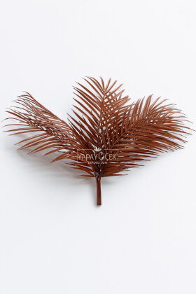 Yapay Çiçek 9lu Palmiye Çiçeği 55 cm Kahverengi - 2