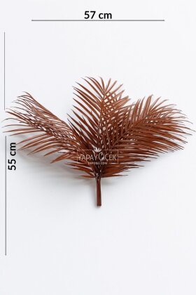 Yapay Çiçek 9lu Palmiye Çiçeği 55 cm Kahverengi - 3