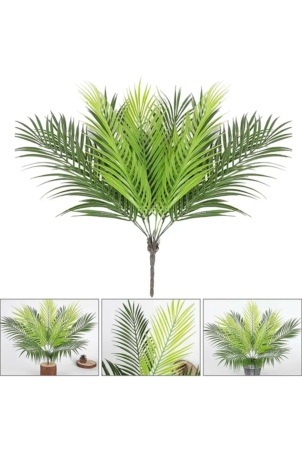 Yapay Bitki 9 Dallı Palmiye Yaprağı Demeti 50 cm - 1