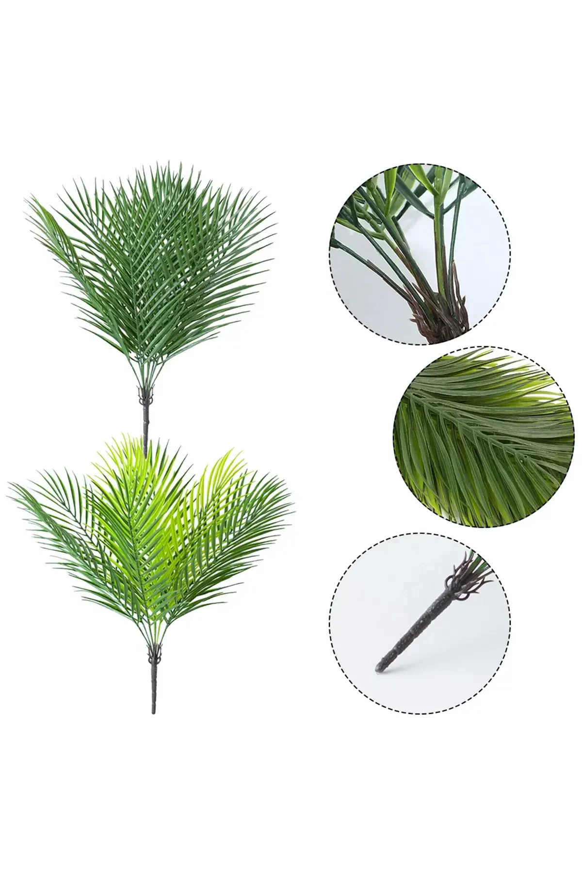 Yapay Bitki 9 Dallı Palmiye Yaprağı Demeti 50 cm - 4