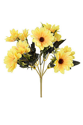 Yapay 10lu İri Papatya Demeti 30 cm Sarı - 3