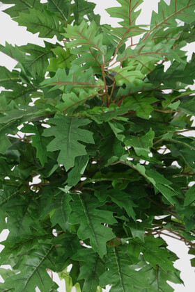 Ahşap Oval Saksıda Yapay Papaya Ağacı 100 cm - 2