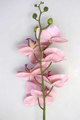 Yapay Pastel Islak Orkide Çiçeği 90 cm Lila Benekli - 3