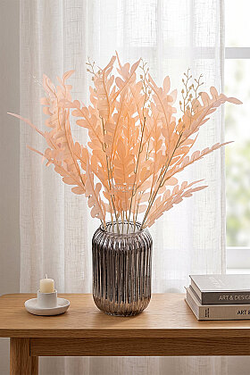 Yapay Pastel Yaprak Eğrelti Demeti 55 cm Şeftali - Yapay Çiçek Deposu