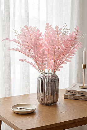 Yapay Pastel Yaprak Eğrelti Demeti 55 cm Pudra - 1