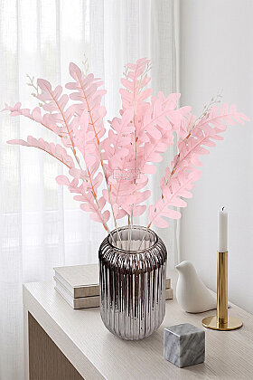 Yapay Pastel Yaprak Eğrelti Demeti 55 cm Pudra - 2
