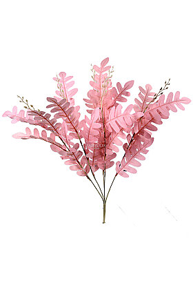 Yapay Pastel Yaprak Eğrelti Demeti 55 cm Pudra - 3