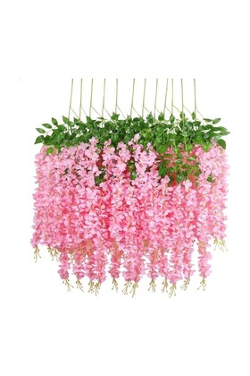Yapay Sarkan Akasya Çiçeği 80-110 cm Pembe 12li Paket - Yapay Çiçek Deposu