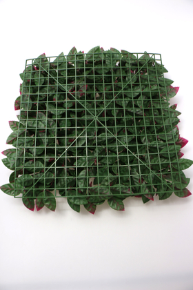 Yapay Portakal Yaprağı Model Duvar Bitki Kaplaması 50x50 cm Yeşil-Fuşya - 4