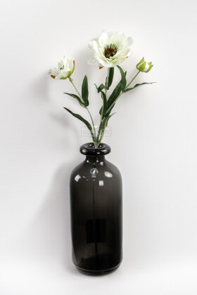 Yapay Premium Yumşak Dokulu 3lü Arı Çiçeği Dalı 50 cm Beyaz - 2