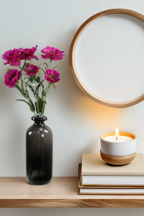 Yapay Premium Yumşak Dokulu 3lü Arı Çiçeği Dalı 50 cm Mor - Yapay Çiçek Deposu