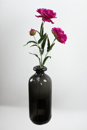 Yapay Premium Yumşak Dokulu 3lü Arı Çiçeği Dalı 50 cm Mor - 2