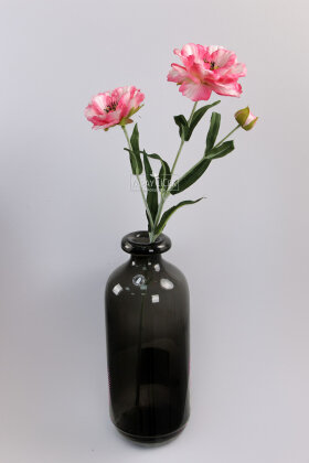 Yapay Premium Yumşak Dokulu 3lü Arı Çiçeği Dalı 50 cm Pembe - Beyaz - 2