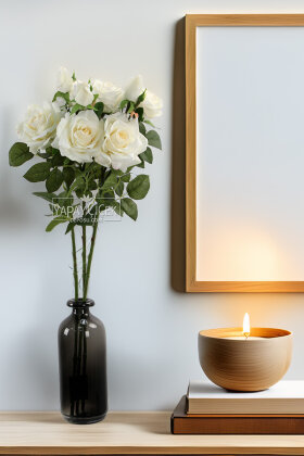 Yapay Premium 3lü Goncalı Gül Dalı 76 cm Krem - Yapay Çiçek Deposu