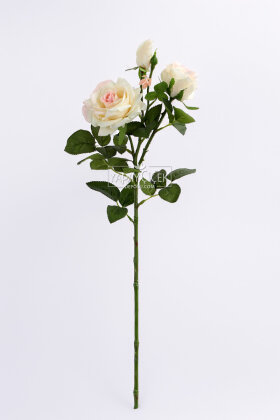 Yapay Premium 3lü Goncalı Gül Dalı 76 cm Somon - 3