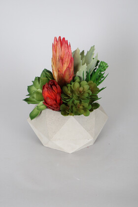Lüx Yapay Succulent Masa Çiçeği Tanzimi Premium - 3
