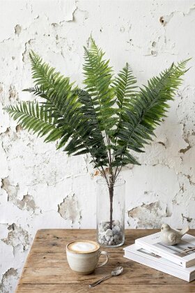 Yapay 16 Dallı Gerçek Dokulu Pudralı Hançer Bitkisi 78 cm - 2