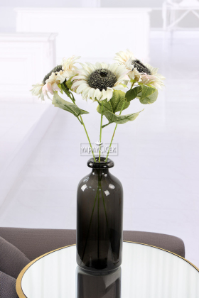 Yapay Retro Ayçiçeği Dalı 50 cm Paris Grisi - Yapay Çiçek Deposu