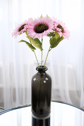 Yapay Retro Ayçiçeği Dalı 50 cm Pembe - Yapay Çiçek Deposu