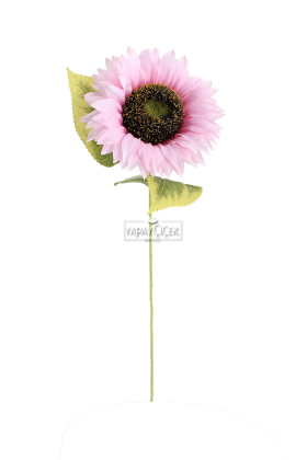 Yapay Retro Ayçiçeği Dalı 50 cm Pembe - 3