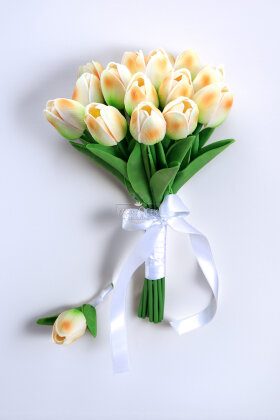 Saklı Mısra Premium Lale Gelin Buketi 2li Set - 2