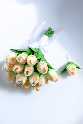 Saklı Mısra Premium Lale Gelin Buketi 2li Set - 3