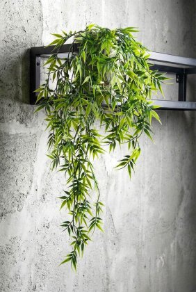 Yapay Çiçek Saksıda Sarkan Mızrak Sarmaşık 70 cm Yeşil - 2