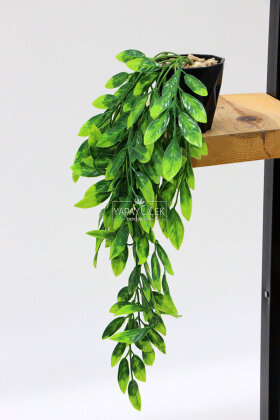 Yapay Çiçek Saksıda Sarkan Zümrüt Akış Sarmaşık 65 cm Yeşil - Yapay Çiçek Deposu