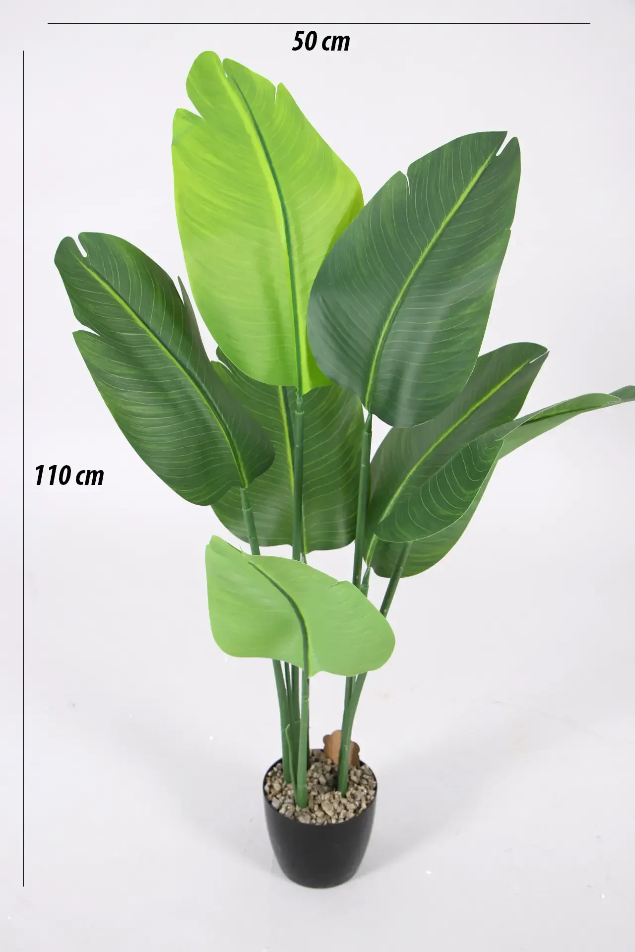 Yapay Ağaç Starliçe Gerçek Dokunuş 7 Dev Yaprak Yeşil 110 cm - 2