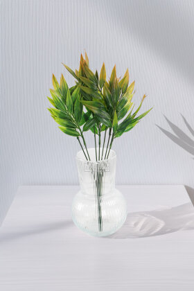 Yapay Saray Bitkisi 38 cm Yeşil - Kahverengi - 2