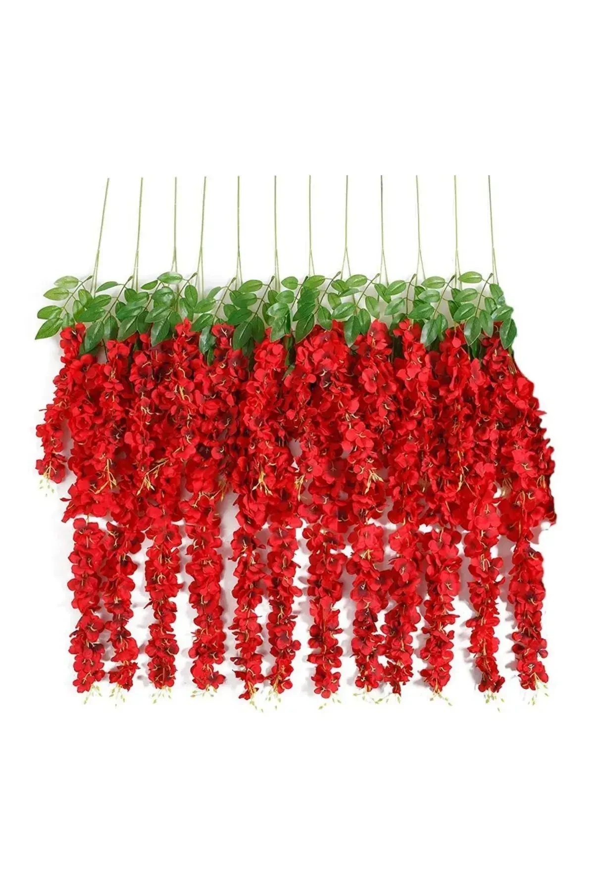 Yapay Sarkan Akasya Çiçeği 80-110 cm Kırmızı 12li Paket - 1